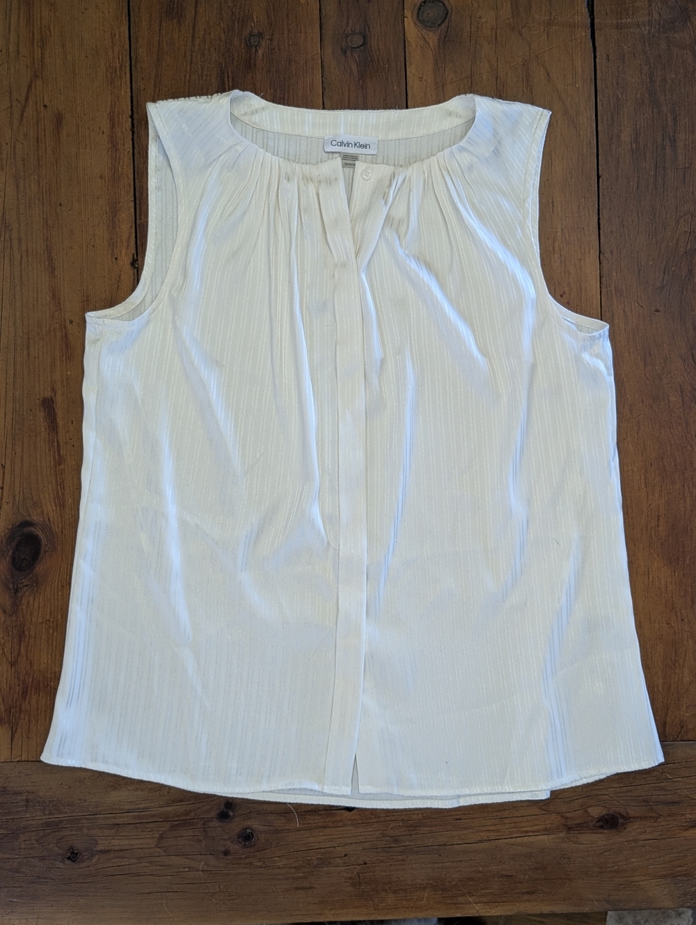 Calvin Klein Ivory Satin Blouse